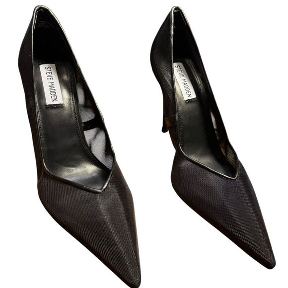 Steve Madden Raz High Heels Black Mesh : 10 M, Rubber/Synthetic - Picture 7 of 10